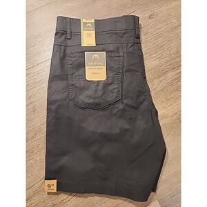 Brahma Men's Canvas Shorts, 9" Inseam, Black, Size 40